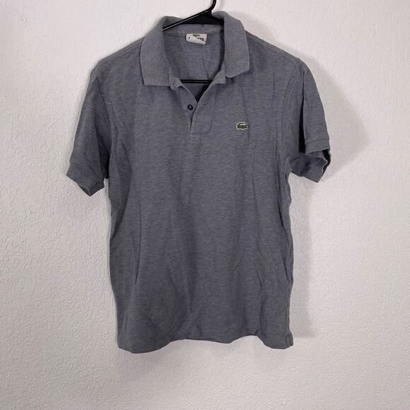 Lacoste Grey Collared Polo Top - Picture 1 of 6